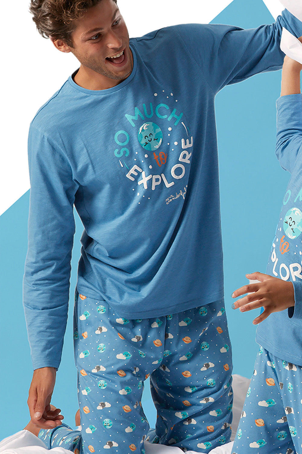 Pijama Hombre Azul y Gris - Comprar en Scotfield